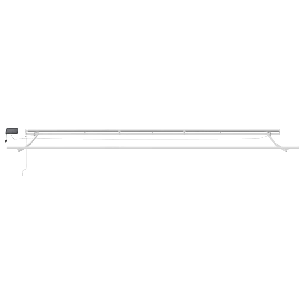 Markise Manuell Einziehbar mit LED 300x250 cm Blau und Weiß