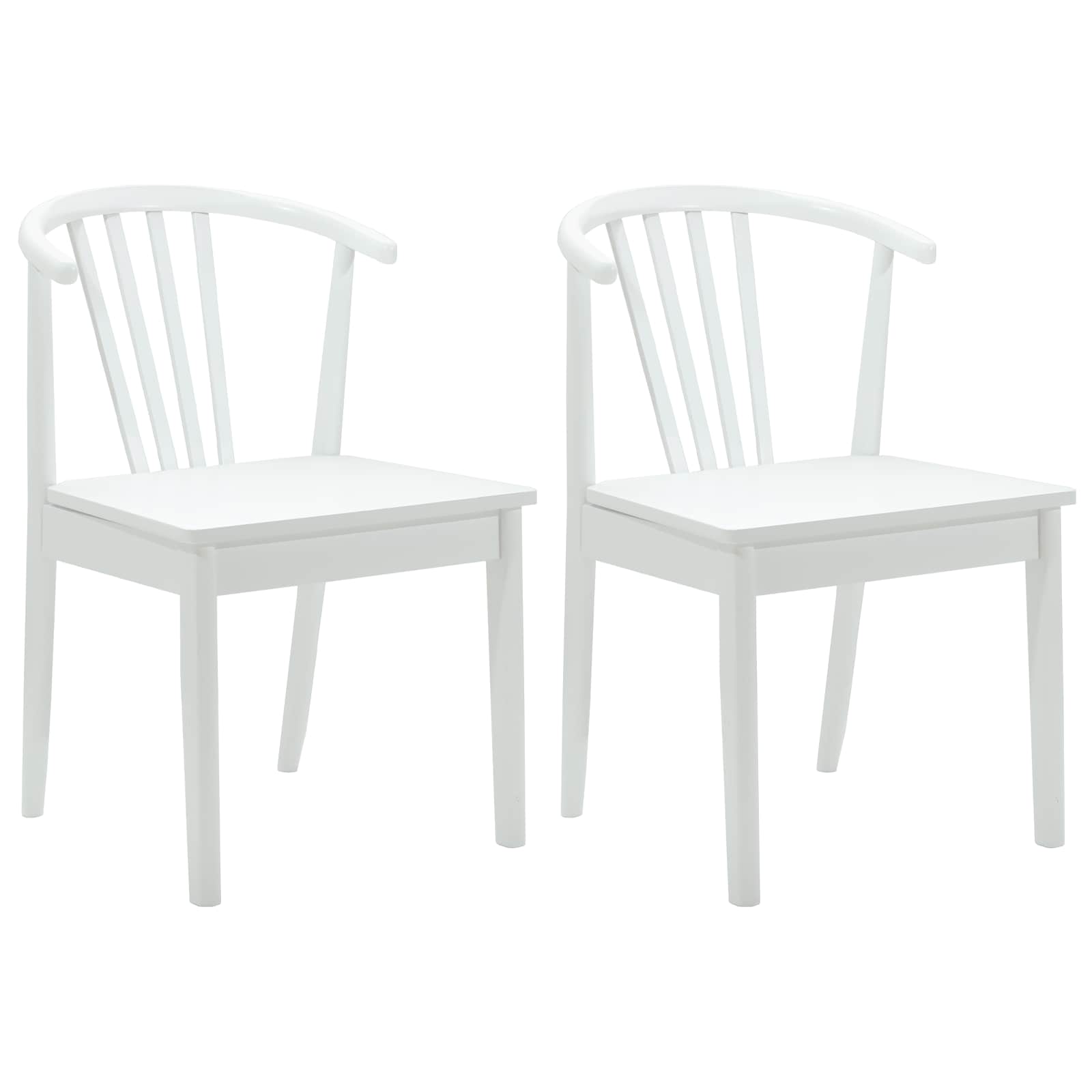 Esszimmerstuhl 2 pcs Hellbraun und hell Solides Gummiholz