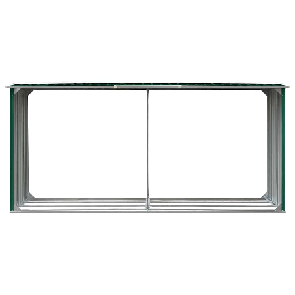 Brennholzlager aus verzinktem Stahl 330 x 92 x 153 cm Grau