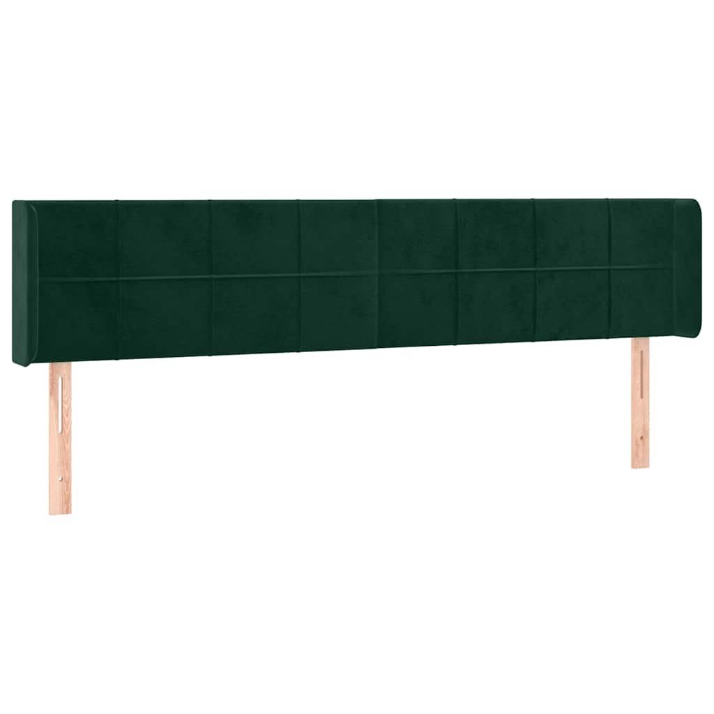 Kopfteil mit Ohren Dunkelblau 93x16x78/88 cm Samt
