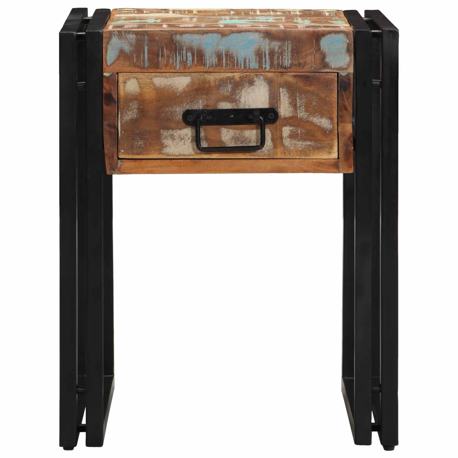 Beistelltisch mit Schubladen 40 x 40 x 50 cm Massivholz Mango