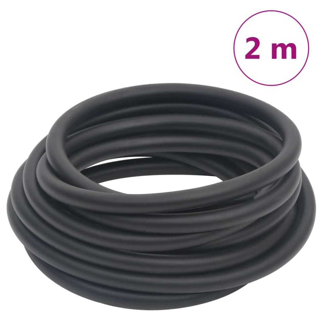 Hybrid-Luftschlauch Schwarz 0,6" 20 m Gummi und PVC
