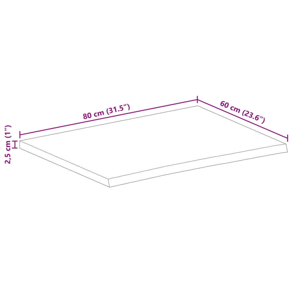 Wandregal 40x20x2,5 cm Rechteckig Massivholz Akazie Baumkante
