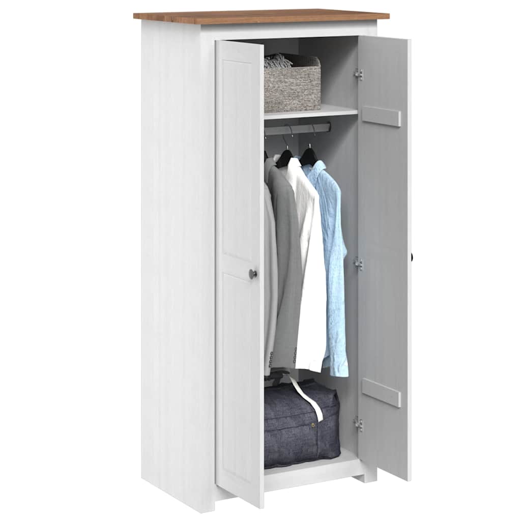 Kleiderschrank 3-Türig 118×50×171,5 cm Kiefer Panama Serie