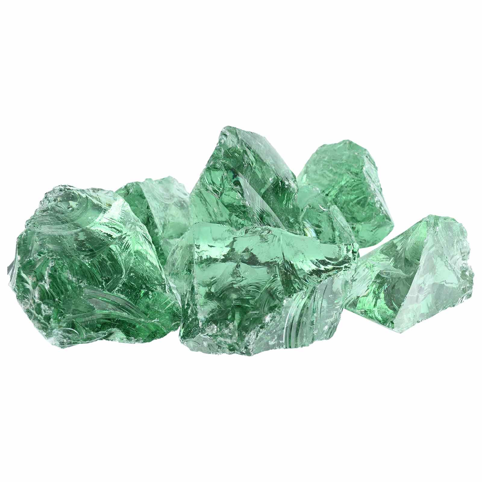 Gabionensteine aus Glas Grün 60-120 mm 25 kg