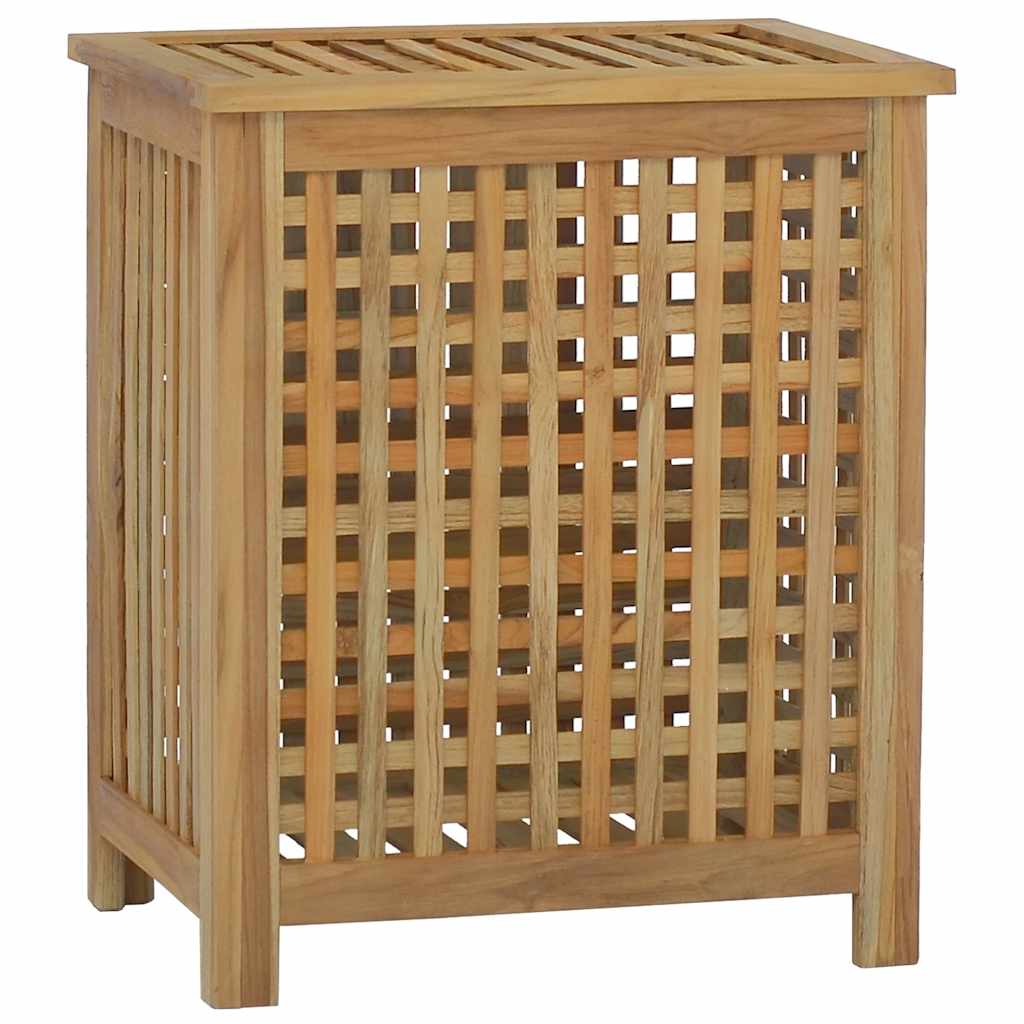 Wäschekorb Natur 35 x 25 x 60 cm Massivholz Teak