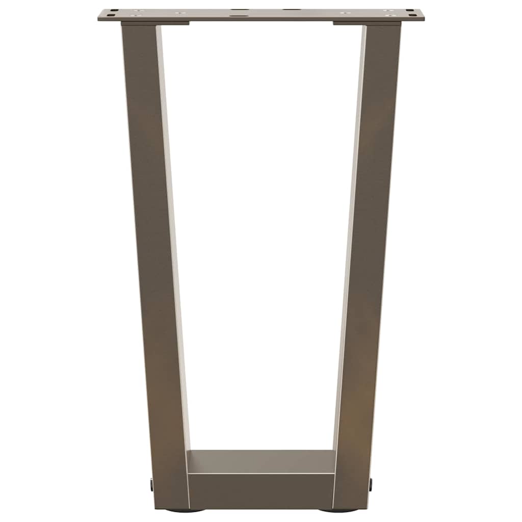 Couchtischbeine V-Form 2 Stück Schwarz 30x(30-31,3) cm Stahl