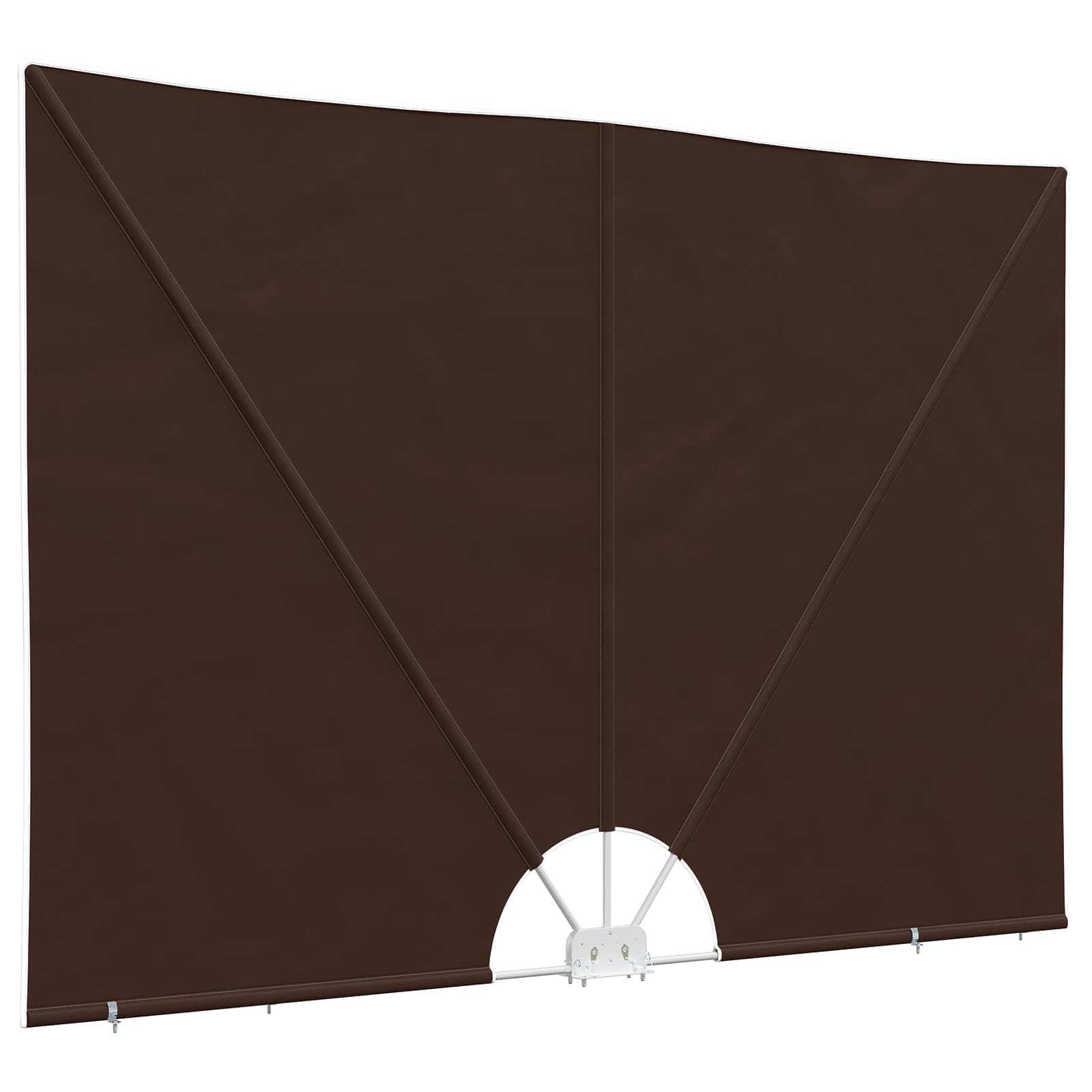 Faltbarer Balkonfächer Grau 210×210 cm