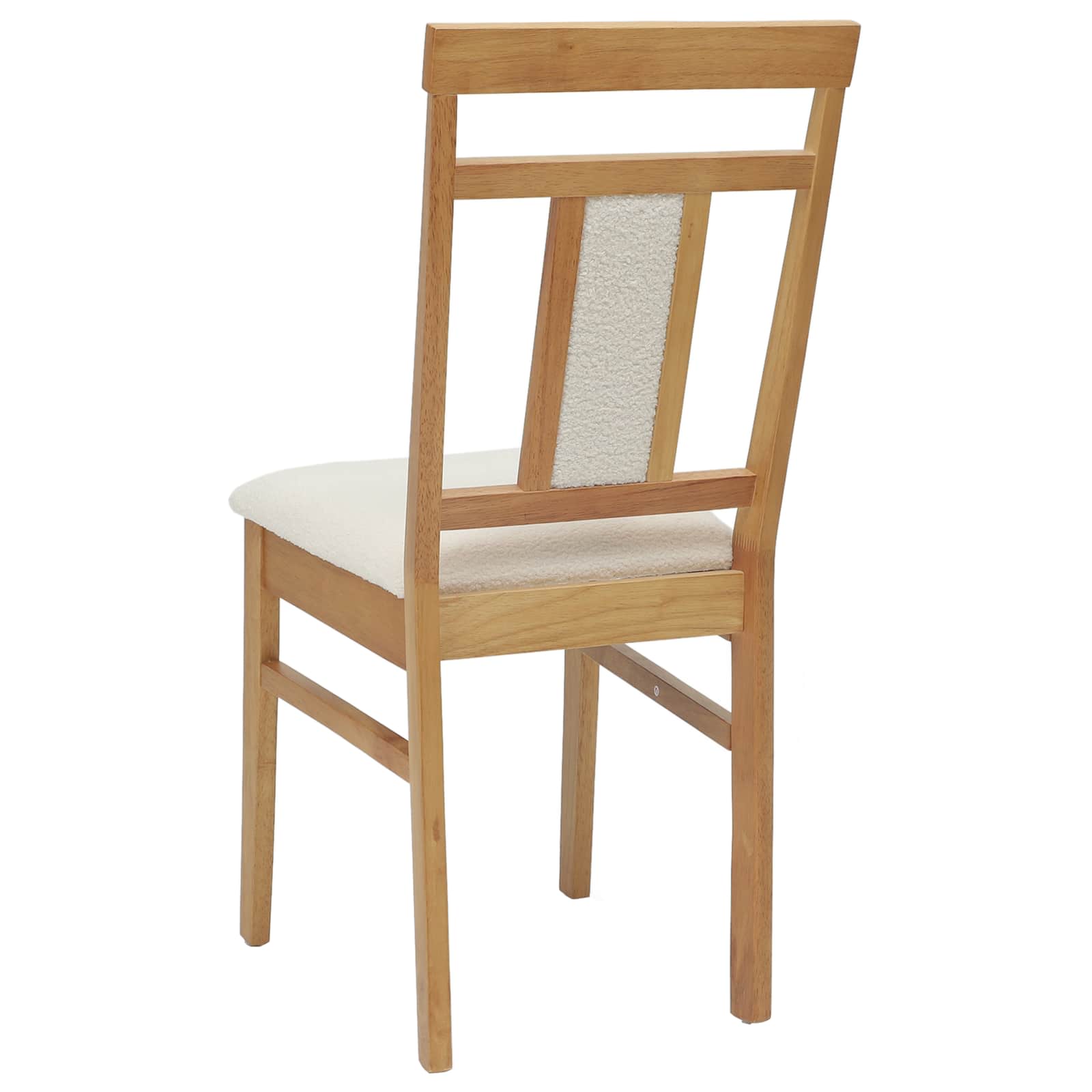 Esszimmerstuhl 2 pcs Hellbraun und hell Massives Gummiholz