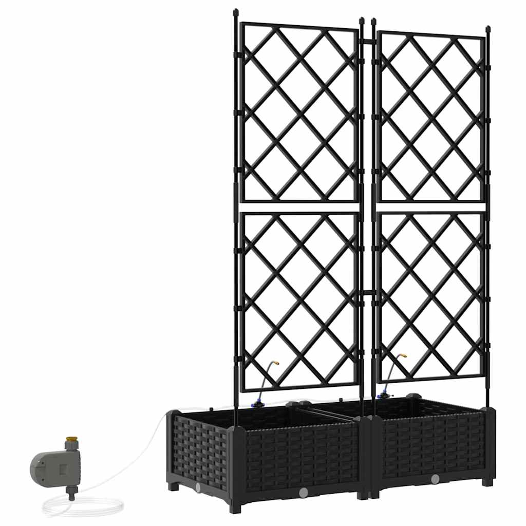 Garten-Pflanzgefäß 4 Stk. Braun 160 x 40 x 22 cm PP