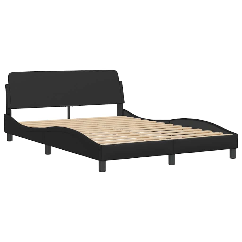 Bettgestell "Dover" Schwarz 80x200 cm Kunstleder