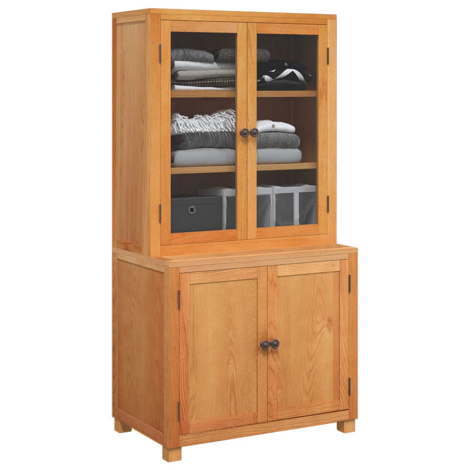 Aufbewahrungsmöbel-Set mit Tür 2 Stk. Braun 80 x 50 x 160 cm