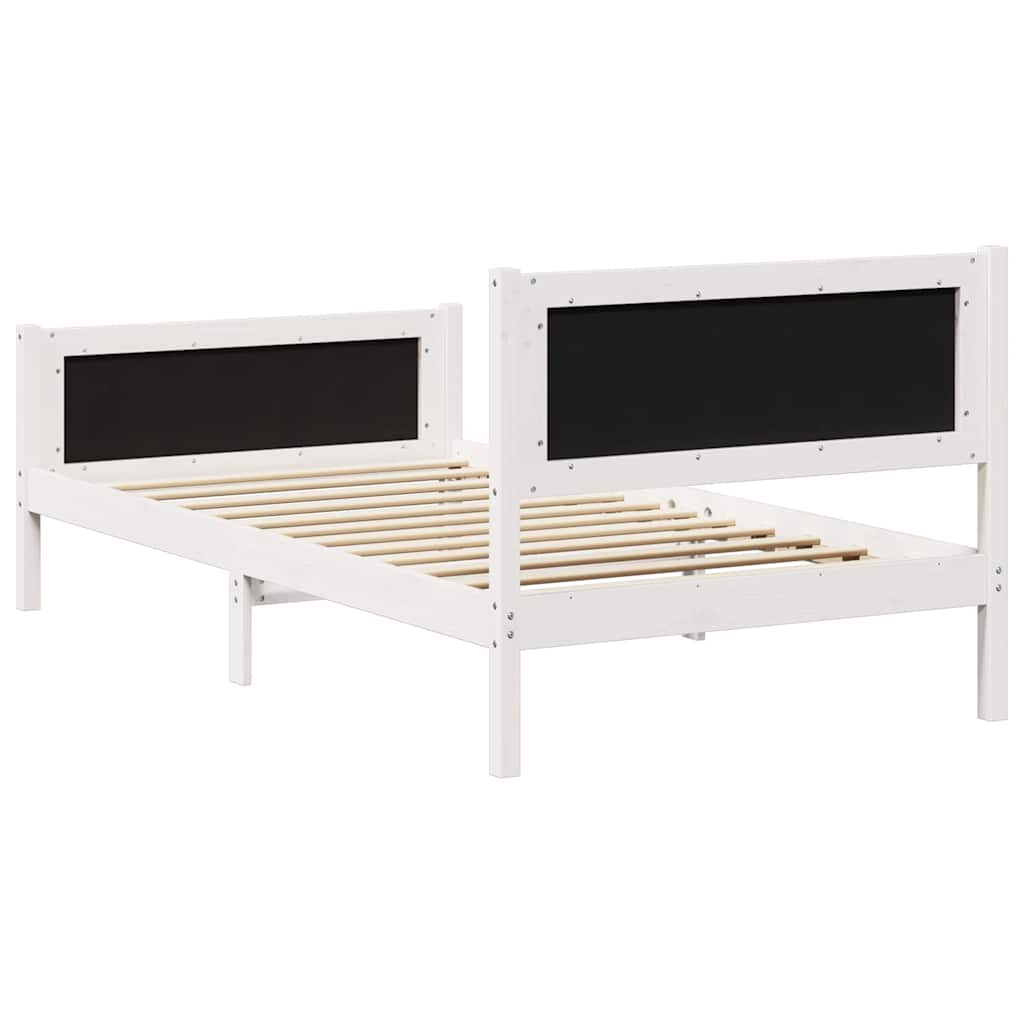 Bettgestell Braun und hellgrau 200 x 200 cm Massivholz Kiefer