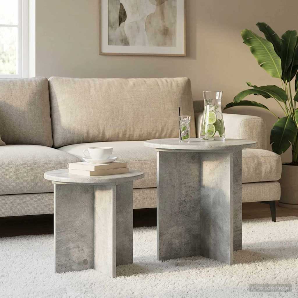 Beistelltisch-Set mit Speicher 2 pcs Holzwerkstoff