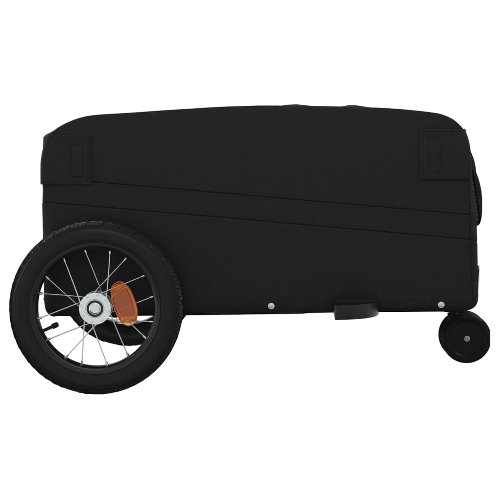 Fahrradanhänger Schwarz und Rot 30 kg Eisen