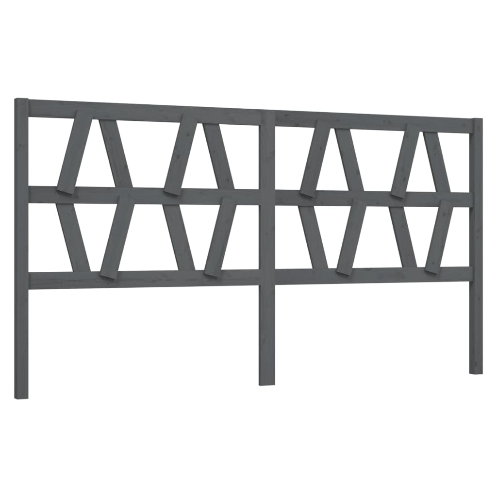 Kopfteil Grau 81x4x100 cm Massivholz Kiefer