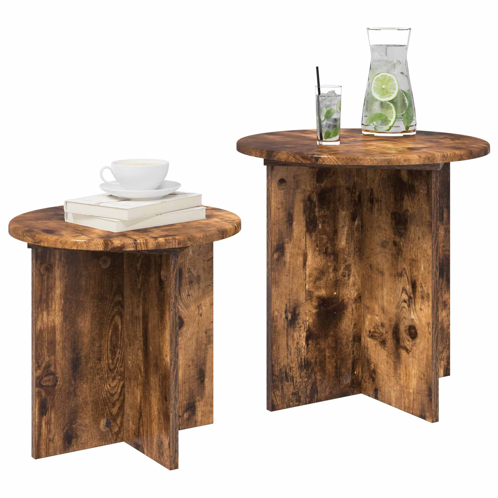 Beistelltisch-Set mit Speicher 2 pcs Holzwerkstoff