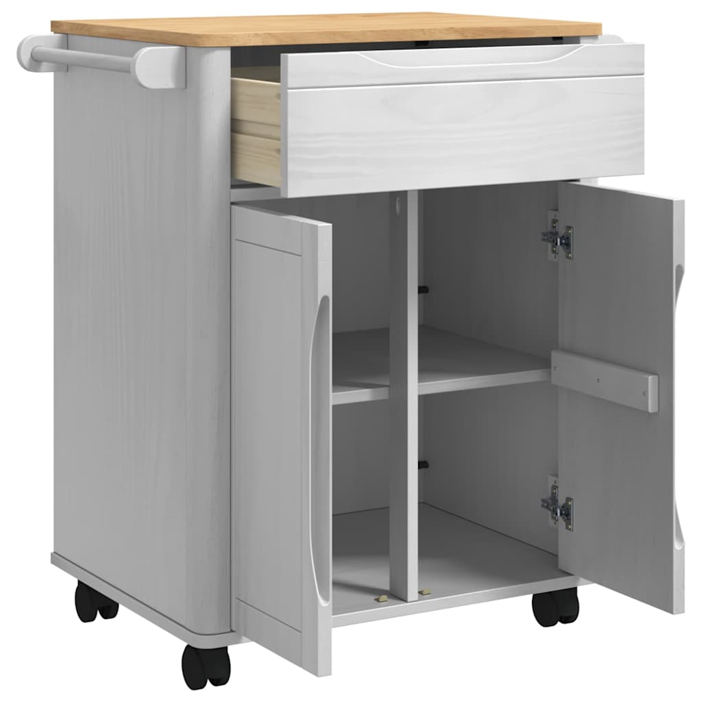 Küchentrolley FLORO Wachsbraun 72,5 x 45 x 80 cm