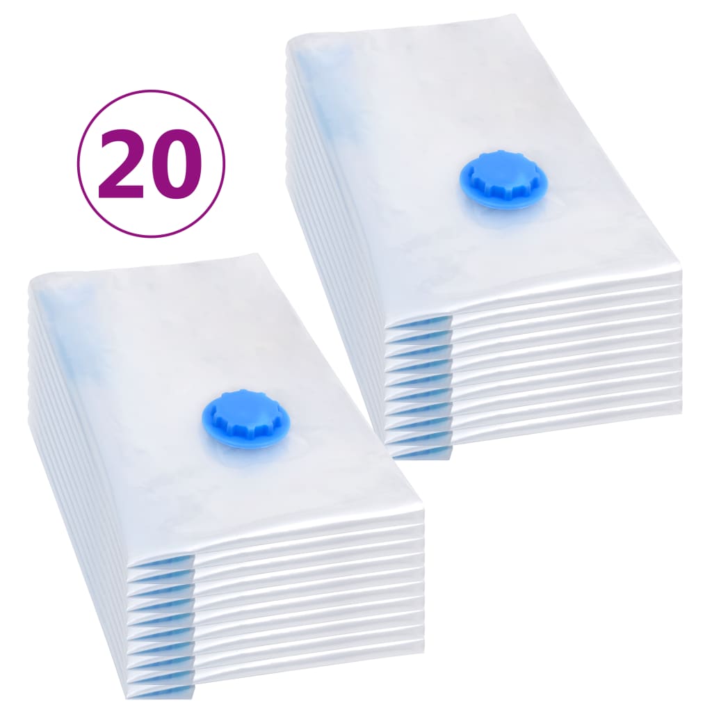 Aufbewahrungstaschen 5 pcs Transparent und Blau 70 x 50 cm