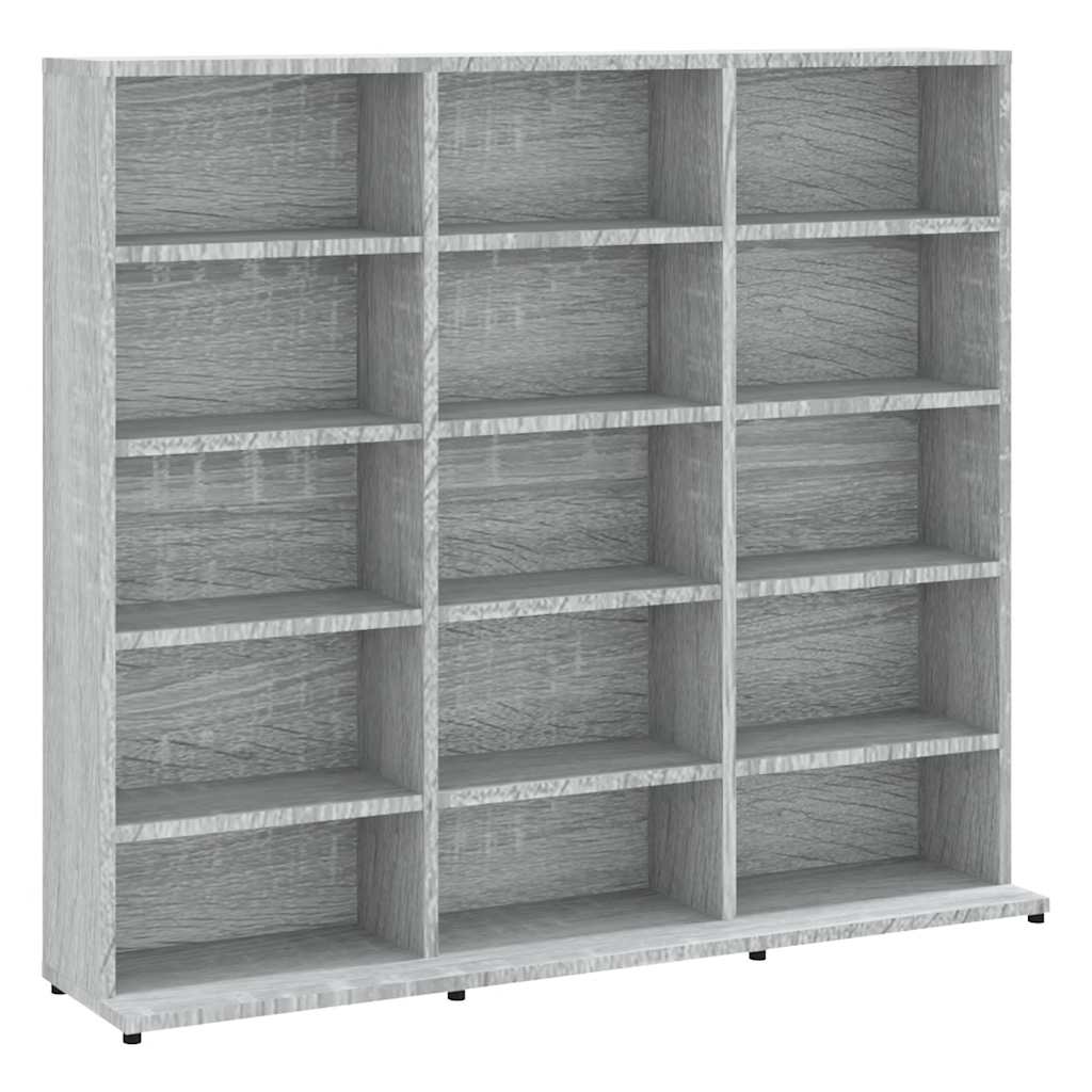 CD Regal Schwarz Eichen-Optik 101 x 23 x 177,5 cm Holzwerkstoff