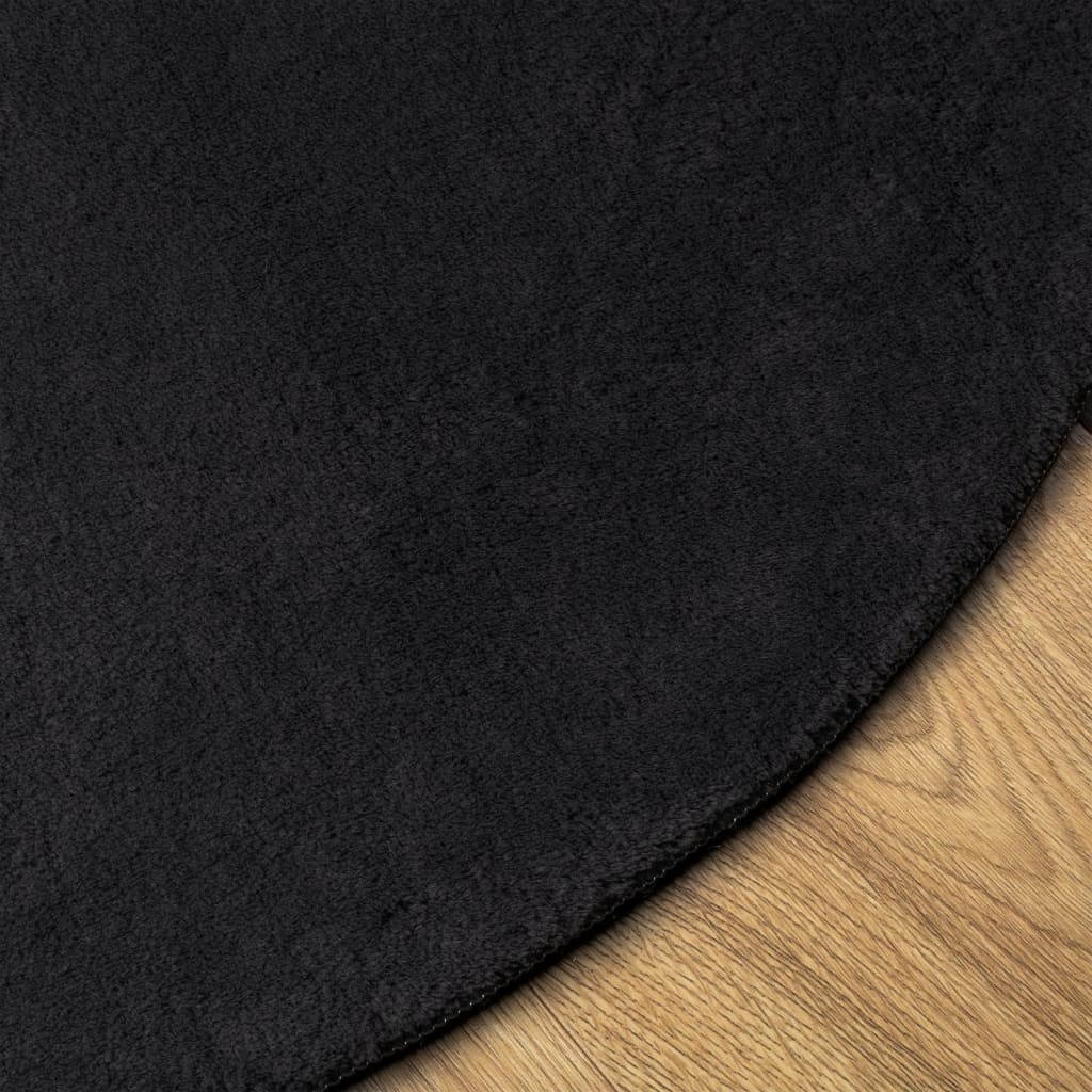 Teppich HUARTE Kurzflor Weich und Waschbar Anthrazit 60x110 cm
