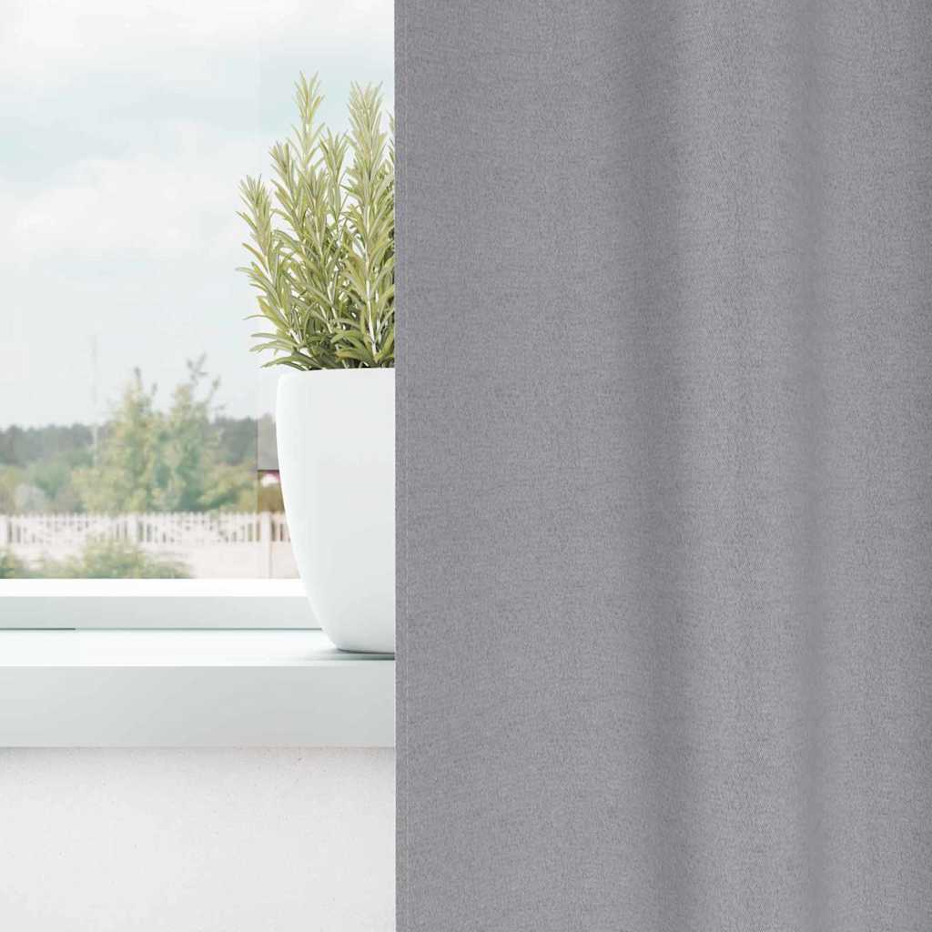 Verdunkelungs-Vorhänge mit Ringen 2 pcs Beige 140 x 140 cm