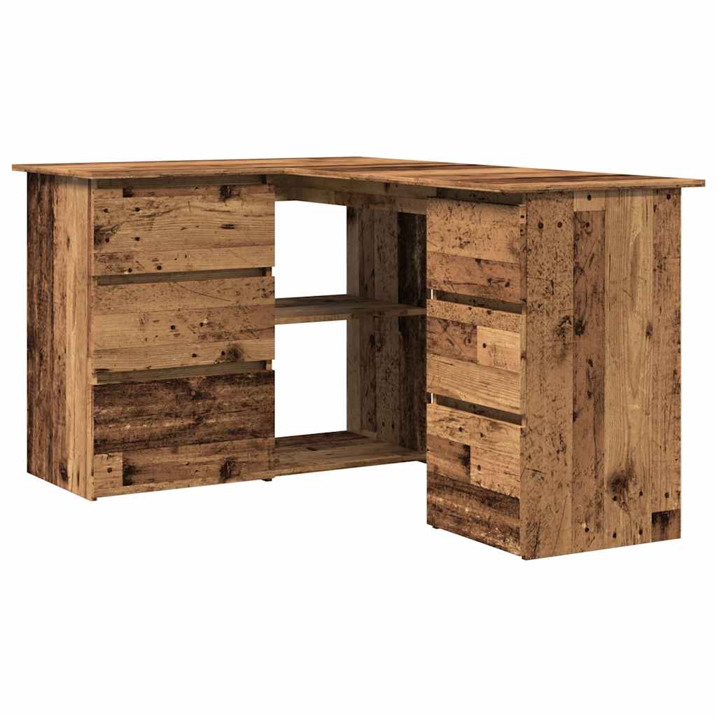 Eckschreibtisch Weiß 145x100x76 cm Holzwerkstoff