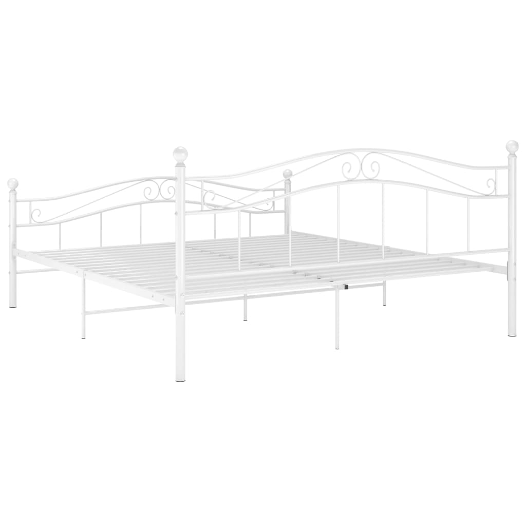 Bett Weiß Metall 120x200 cm