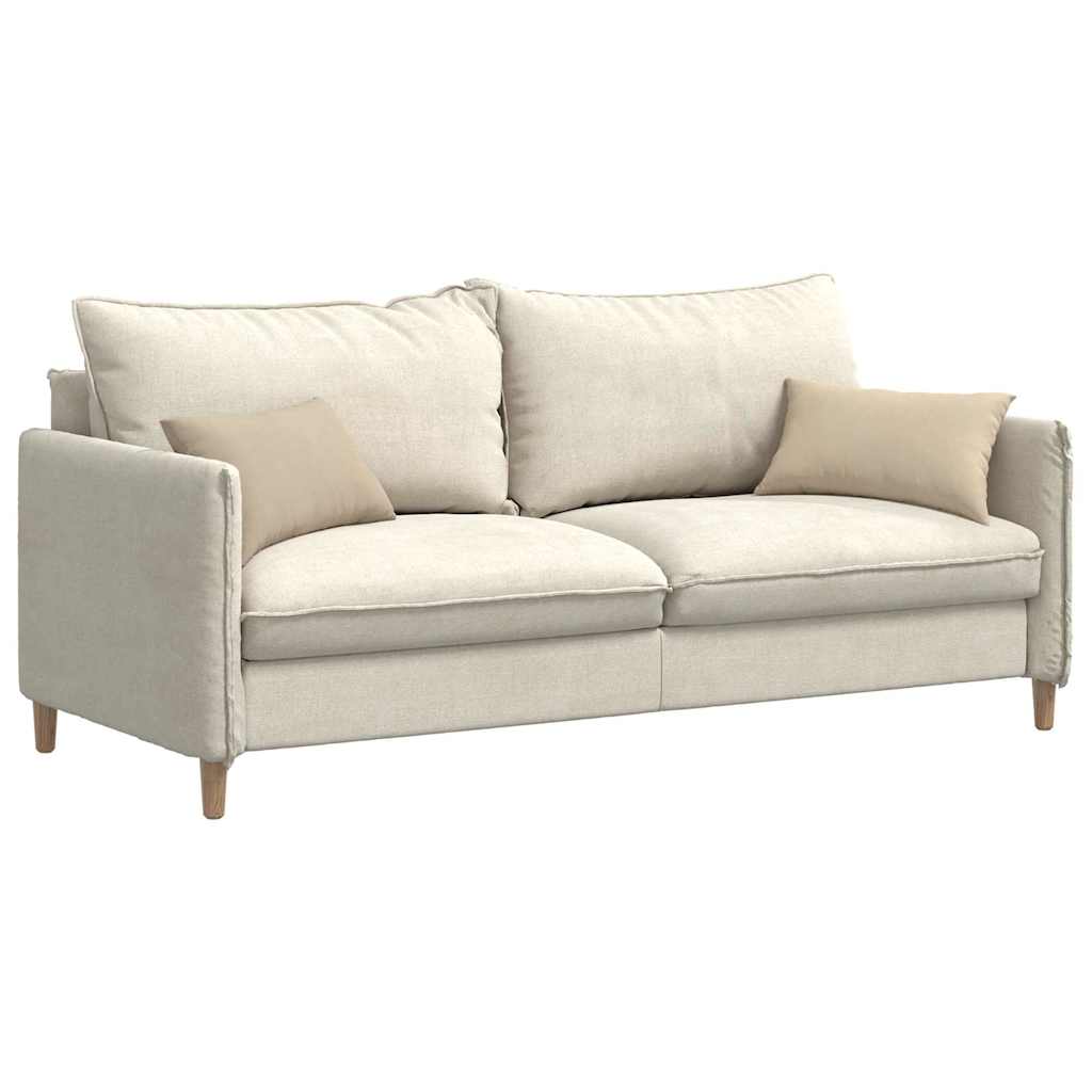 Sofakissen 2 Stück Taupe 50 x 30 cm Stoff