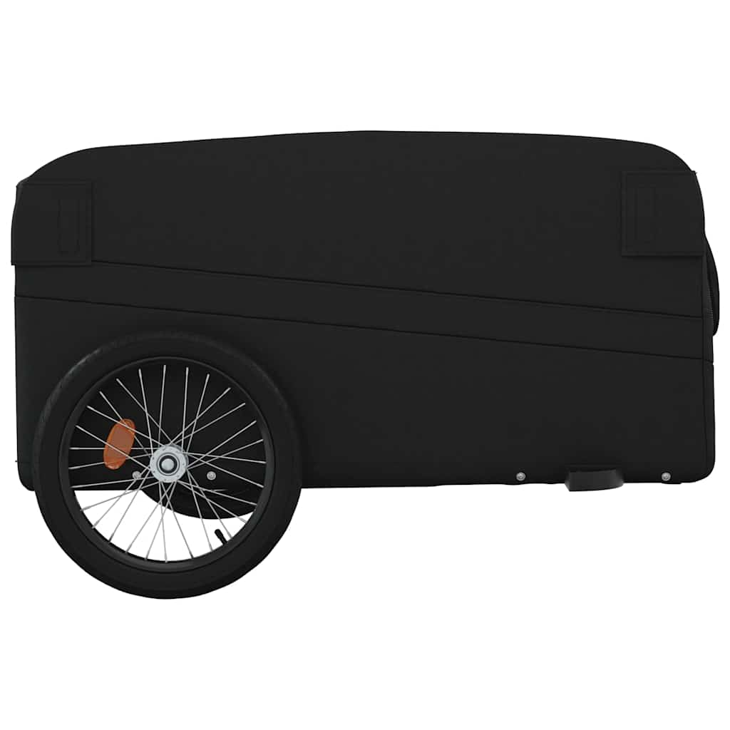 Fahrradanhänger Schwarz und Rot 30 kg Eisen