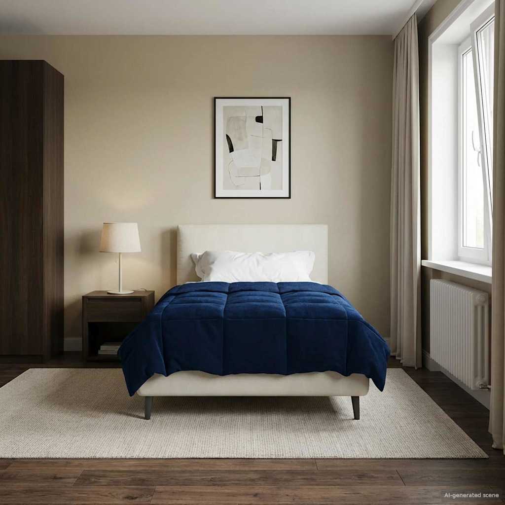 Sommerdecke Gesteppt Anthrazit 135 x 200 cm Mikrofaser
