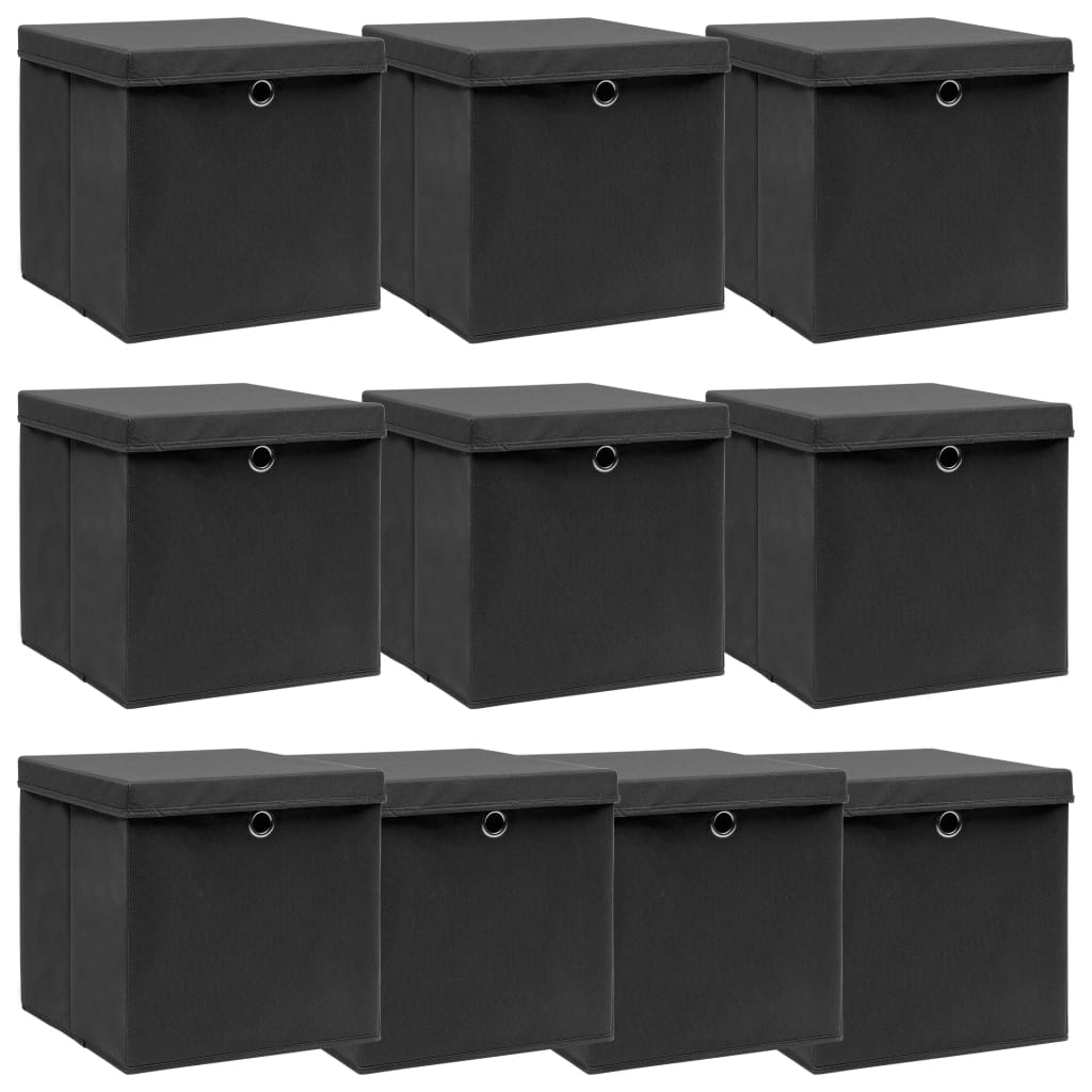 Aufbewahrungsboxen 4 Stk. Blau 32x32x32 cm Stoff