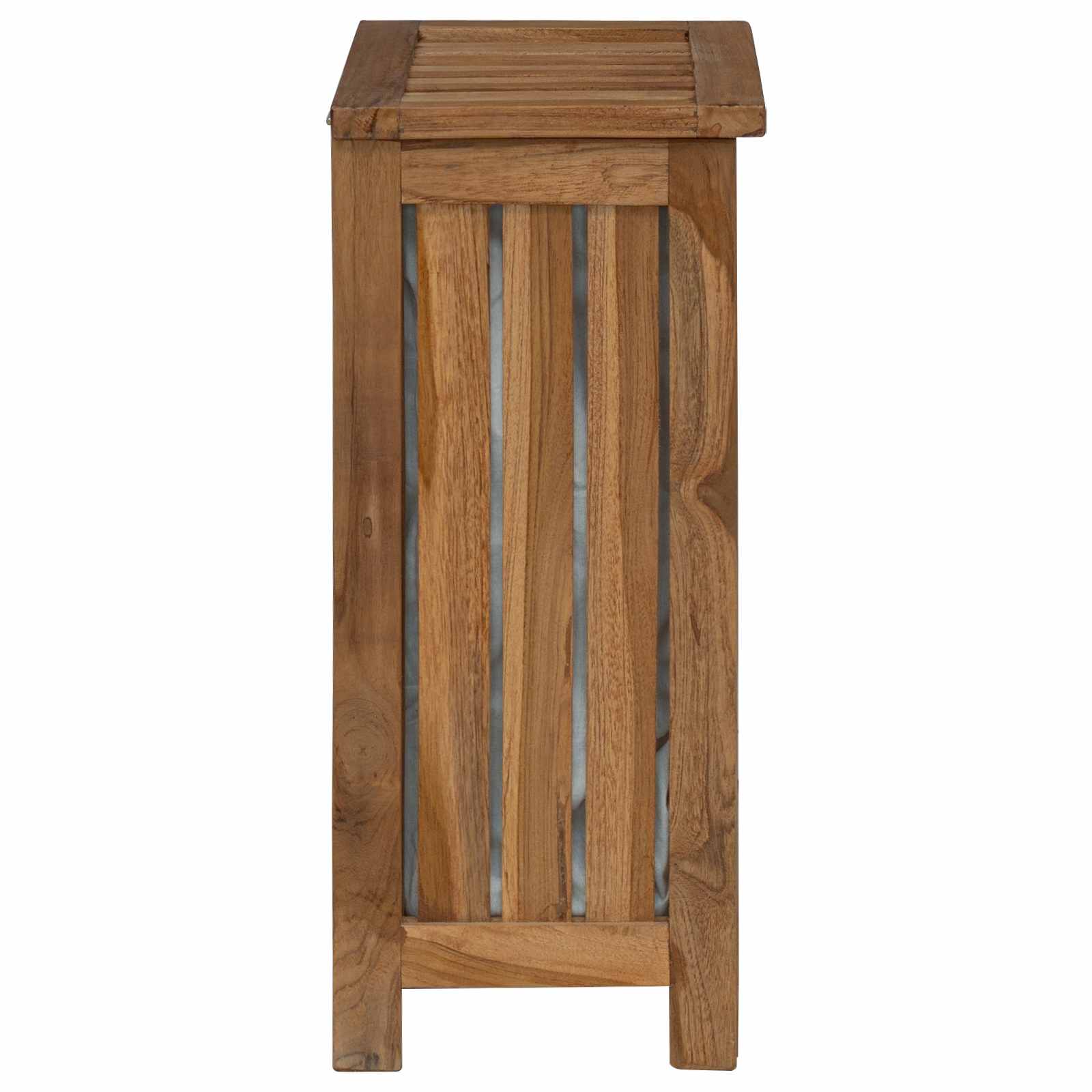 Wäschekorb Natur 35 x 25 x 60 cm Massivholz Teak