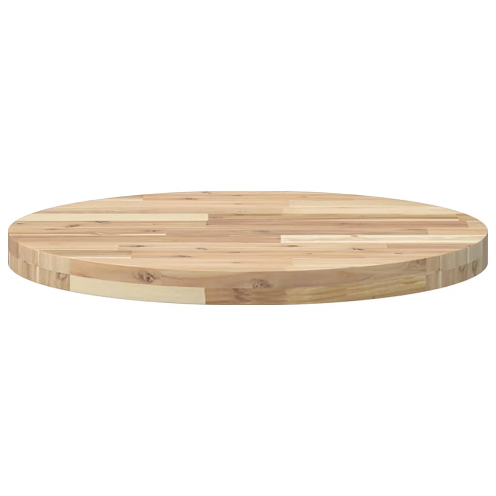 Tischplatte Rund Ø40x2 cm Massivholz Akazie