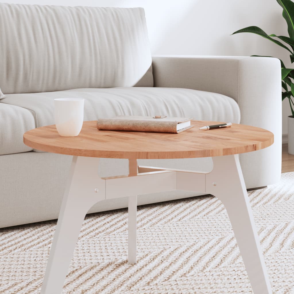 Tischplatte Ø30x1,5 cm Rund Massivholz Buche