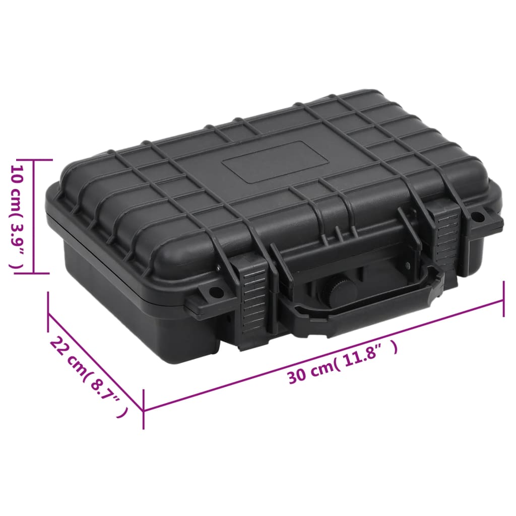 Koffer für Flugreise Tragbar Schwarz 46,5x21,5x17,5 cm PP