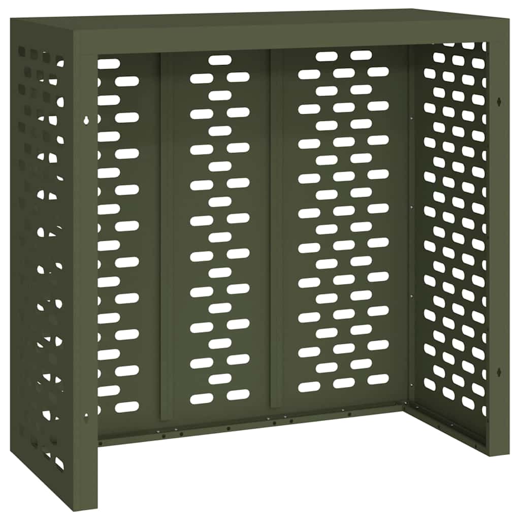 Klimaanlagenabdeckung Schwarz 90 x 40 x 60 cm Stahl