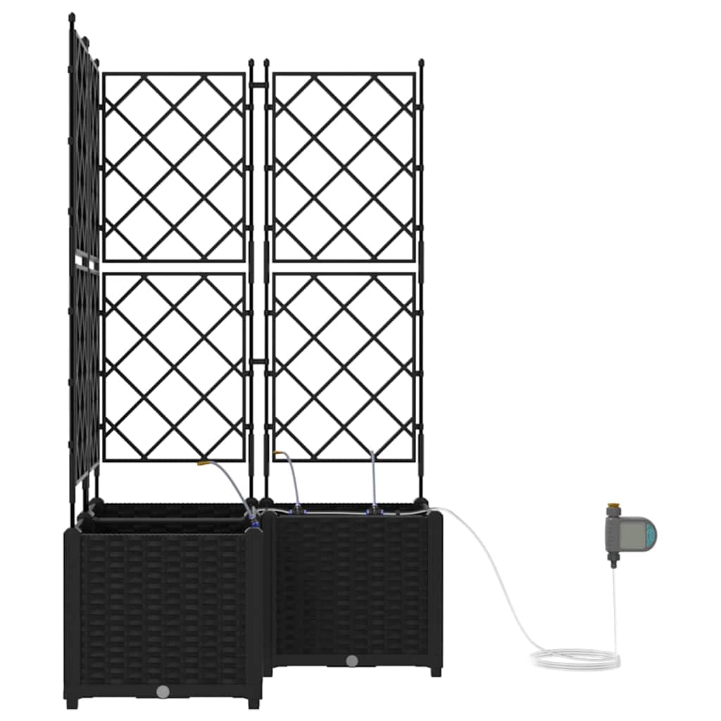 Garten-Pflanzgefäß 4 Stk. Braun 160 x 40 x 22 cm PP