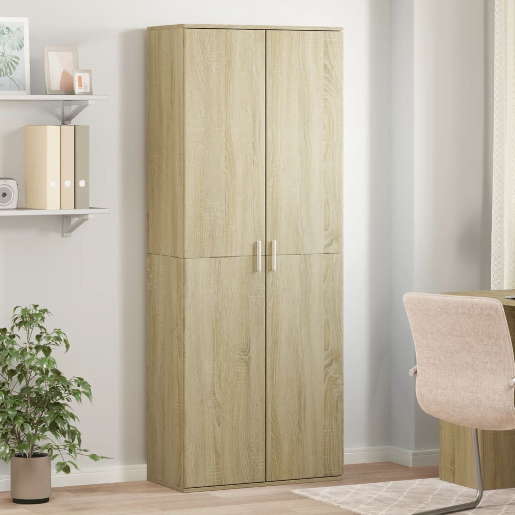 Highboard Weiß 70x35x180 cm Holzwerkstoff