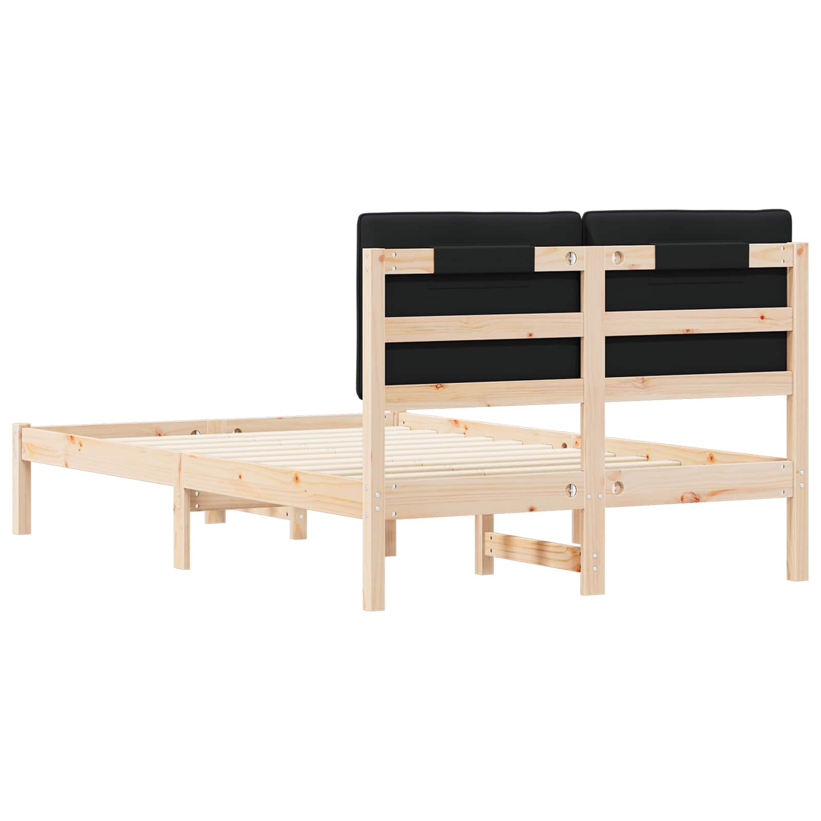 Bettgestell mit gepolstertem Kopfteil Hellgrau 200 x 200 cm
