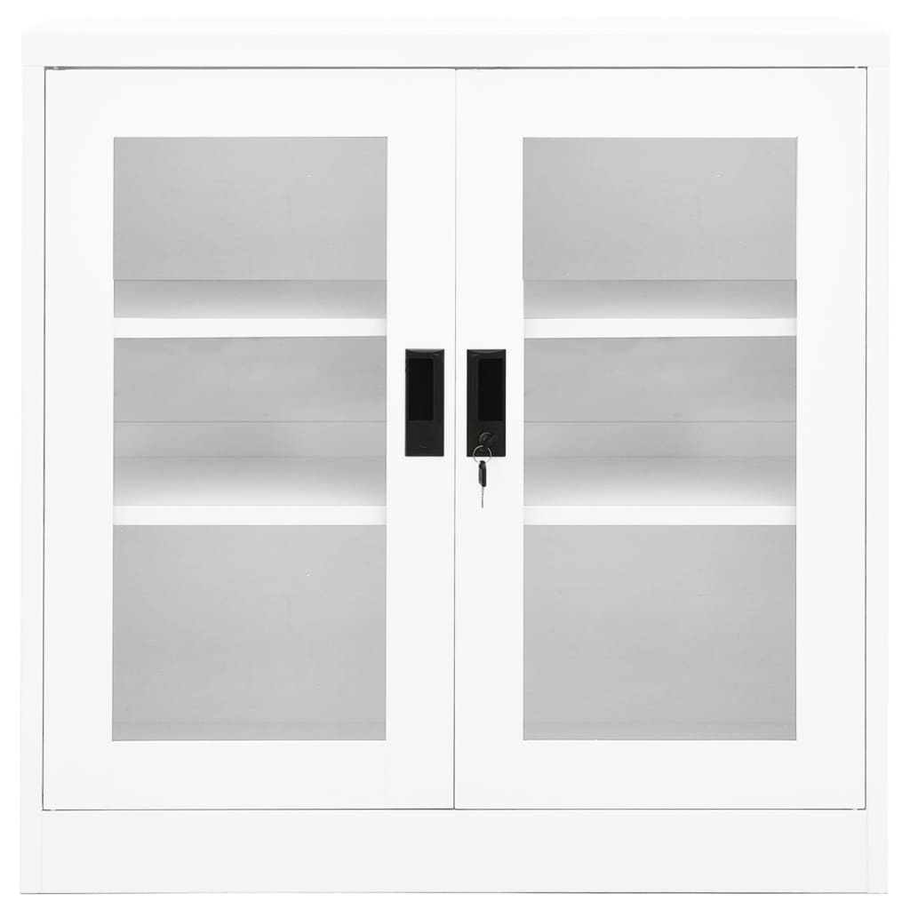 Büroschrank Weiß 90x40x70 cm Stahl