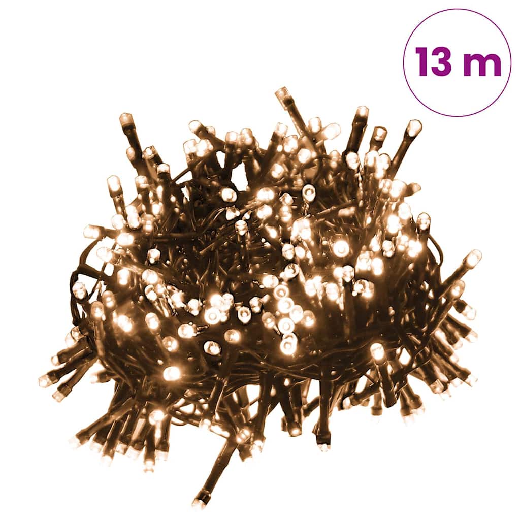 LED-Lichterkette mit 400 LEDs Warmweiß 13 m PVC