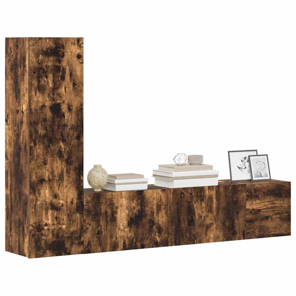 5-tlg. TV-Schrank-Set Weiß Holzwerkstoff