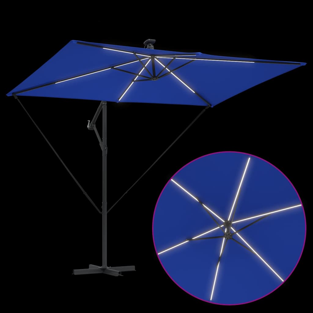 Sonnenschirm Sand 294 x 200 x 270 cm Polyester und Aluminium