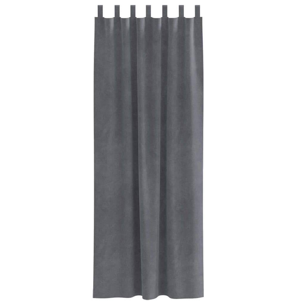 Verdunkelungsvorhänge 2 pcs Schwarz 140 x 140 cm Samt