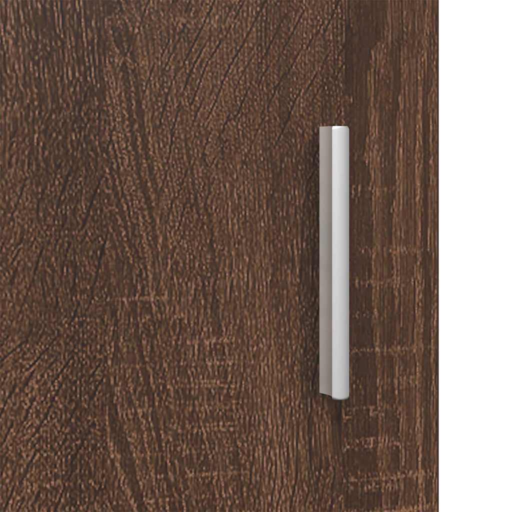 Highboard mit Regal FLORIN Weiß 60 x 35 x 182 cm Holzwerkstoff