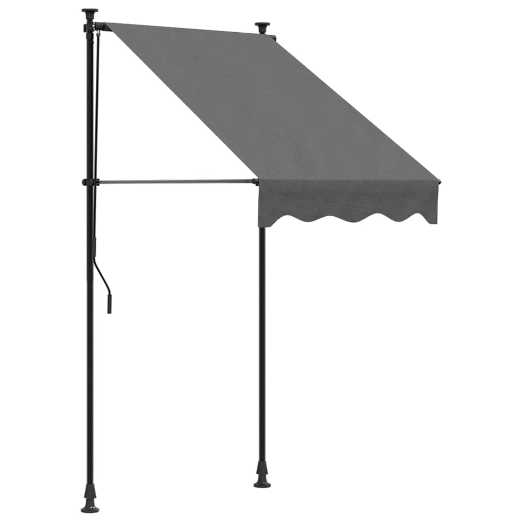 Einziehbare Markise Handbetrieben 150 cm Anthrazit