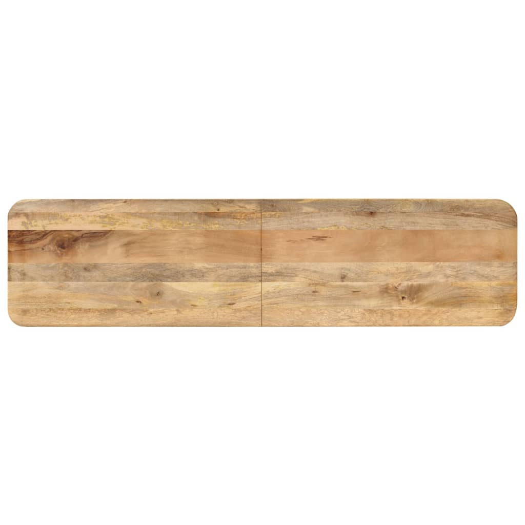 Sitzbank 160x40x45 cm Massivholz Mango und Eisen