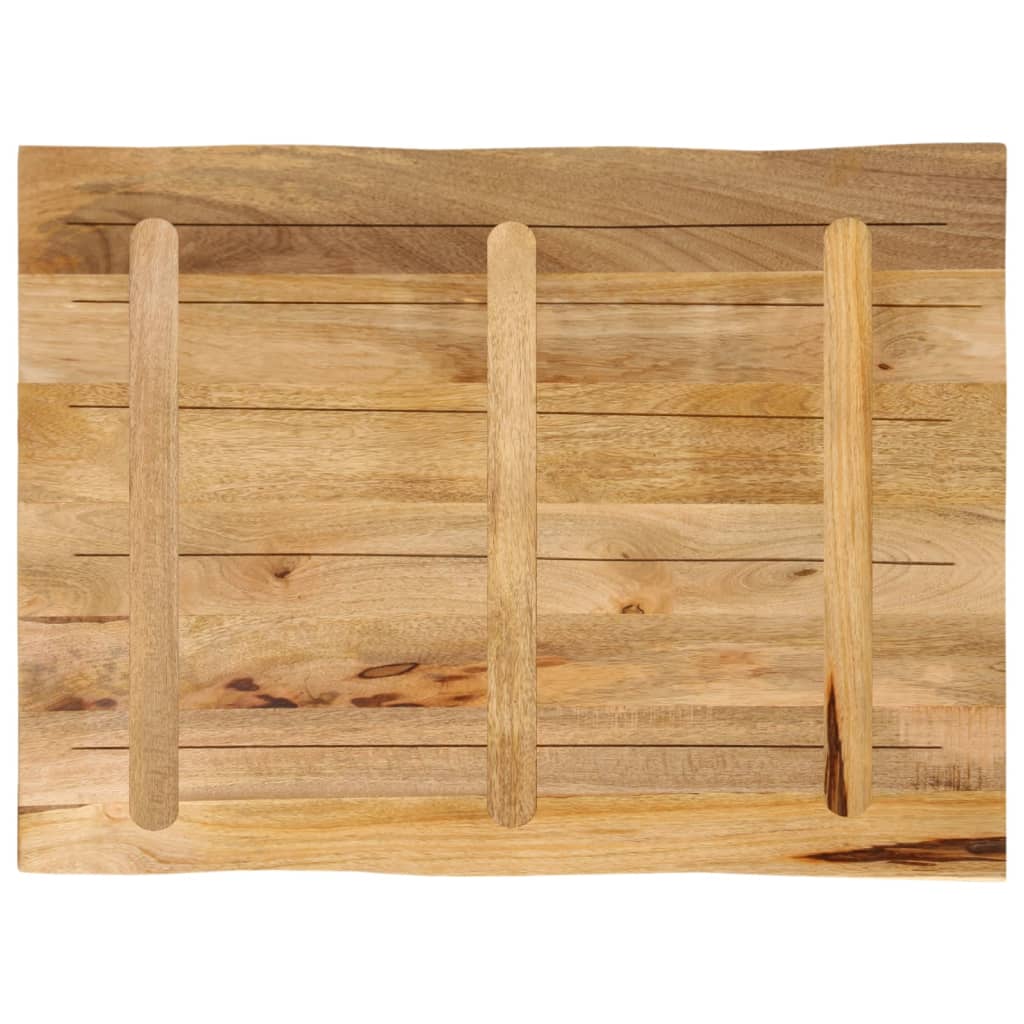 Tischplatte 40x40x2,5 cm Rechteckig Massivholz Akazie Baumkante