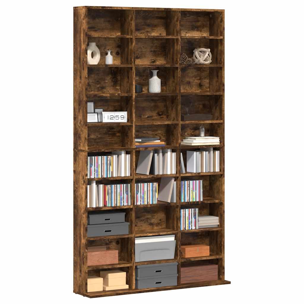 CD Regal Schwarz Eichen-Optik 101 x 23 x 177,5 cm Holzwerkstoff